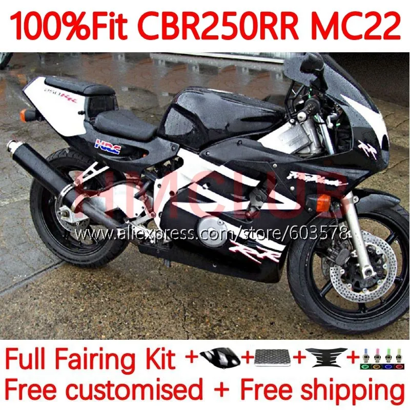 

Injection For HONDA CBR250RR CBR 250 250RR MC22 CBR250 RR 90 91 92 93 94 1995 1996 1997 1998 1999 Fairing 128No.88 black glossy