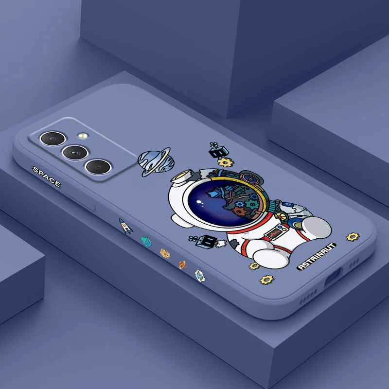 Чехол с рисунком астронавта для Samsung A16 A06 A54 A34 A24 A14 A04E A73 A53 A33 A23 A03 A72 A52 A52S A32 A22 A15 A25 A35