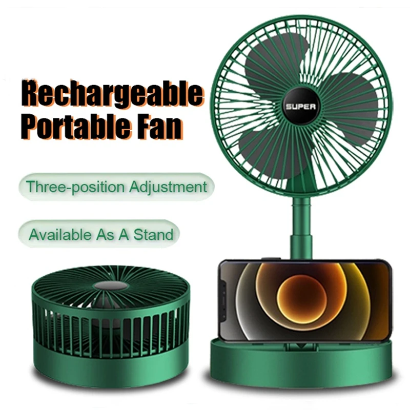Rechargeable Desk Fan Electric Fan Portable Fan Small Folding Fan For Office Home enlarge