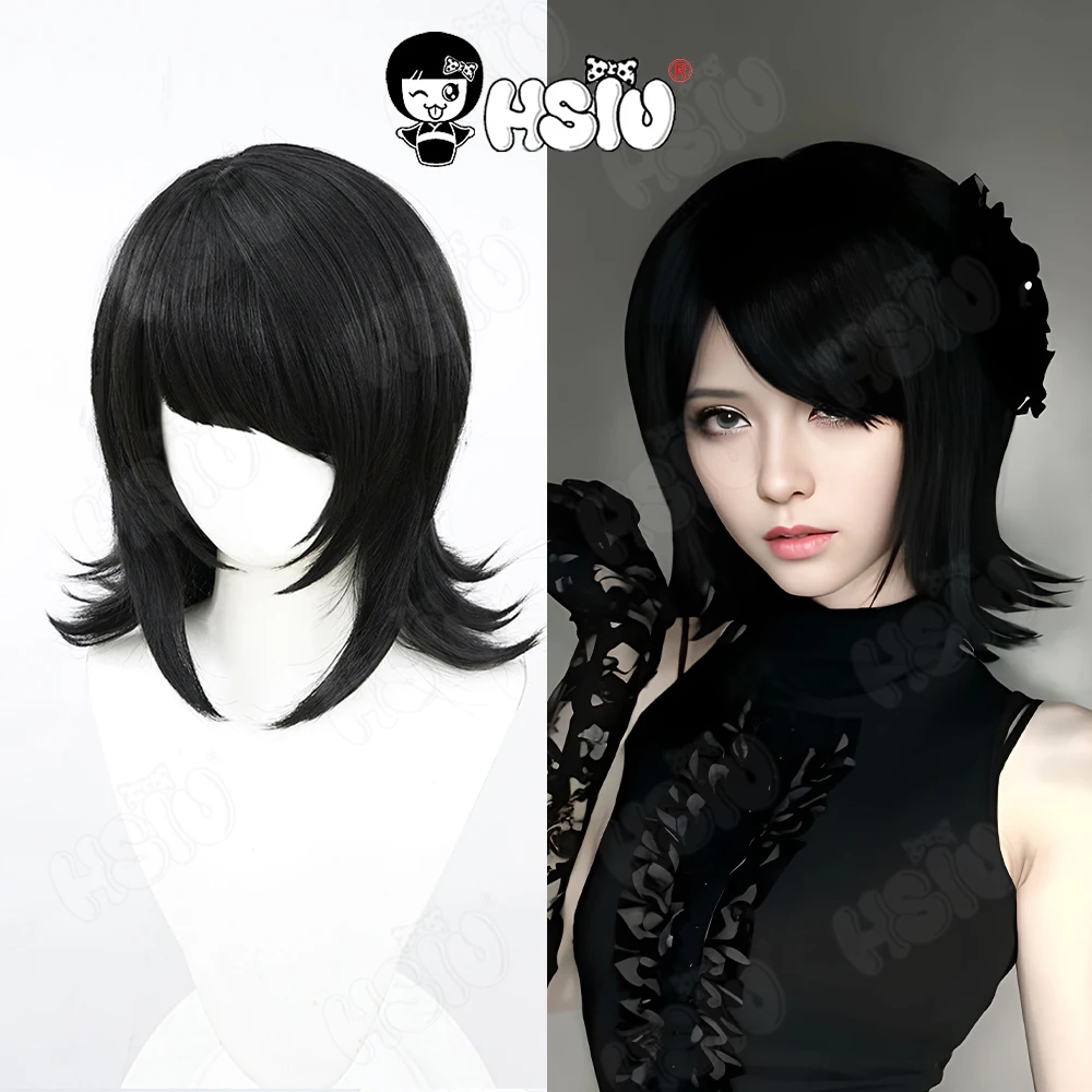Ikusaba Mukuro Косплей Парик HSIU Короткие черные волосы Термостойкий синтетический