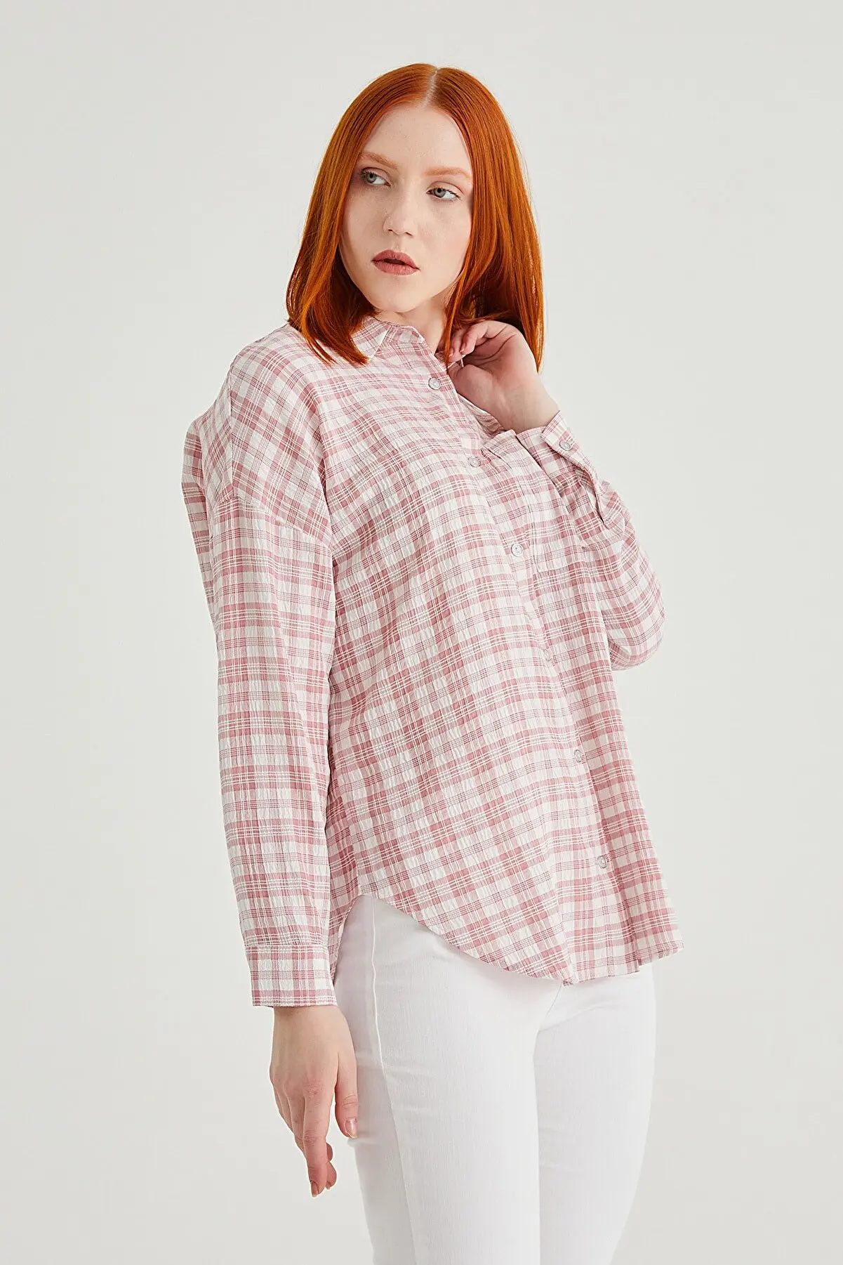 

Plaid Pattern Shirt Summer women's Shirts Fashion women's Blouses Pretty and Cheap women's Blouses 136921878