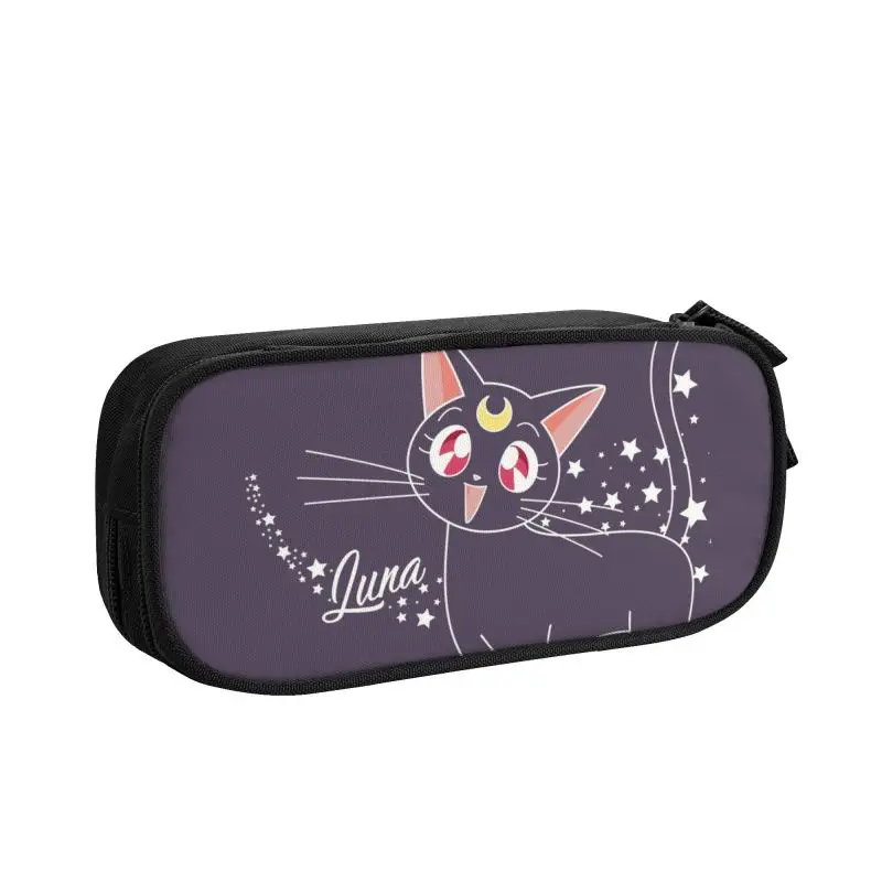 Пеналы Luna с котом из мультфильма для девочек и мальчиков большой контейнер