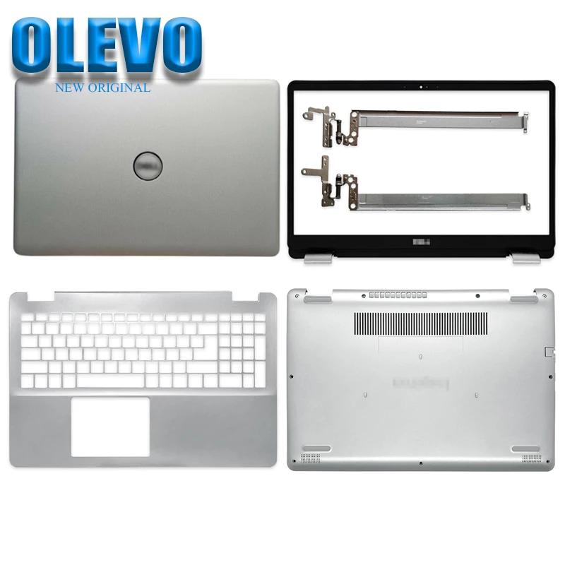 

New Laptop Case Cover For Dell Inspiron 15 5584 LCD Back Skin Front Bezel Hinges Palmrest Bottom Shell 15 5584 Silver