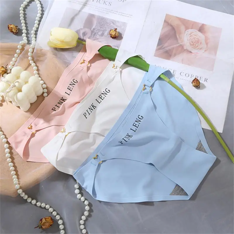 Полые пряжки бесшовные из ледяного шелка мягкие и без следов новые женские