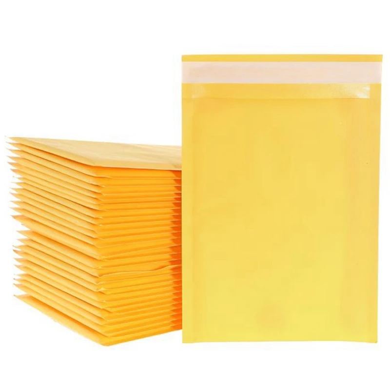 

100PCS Kraft Paper Bubble Envelopes Bags Mailers Padded Shipping Envelope With Bubble Mailing Bag,