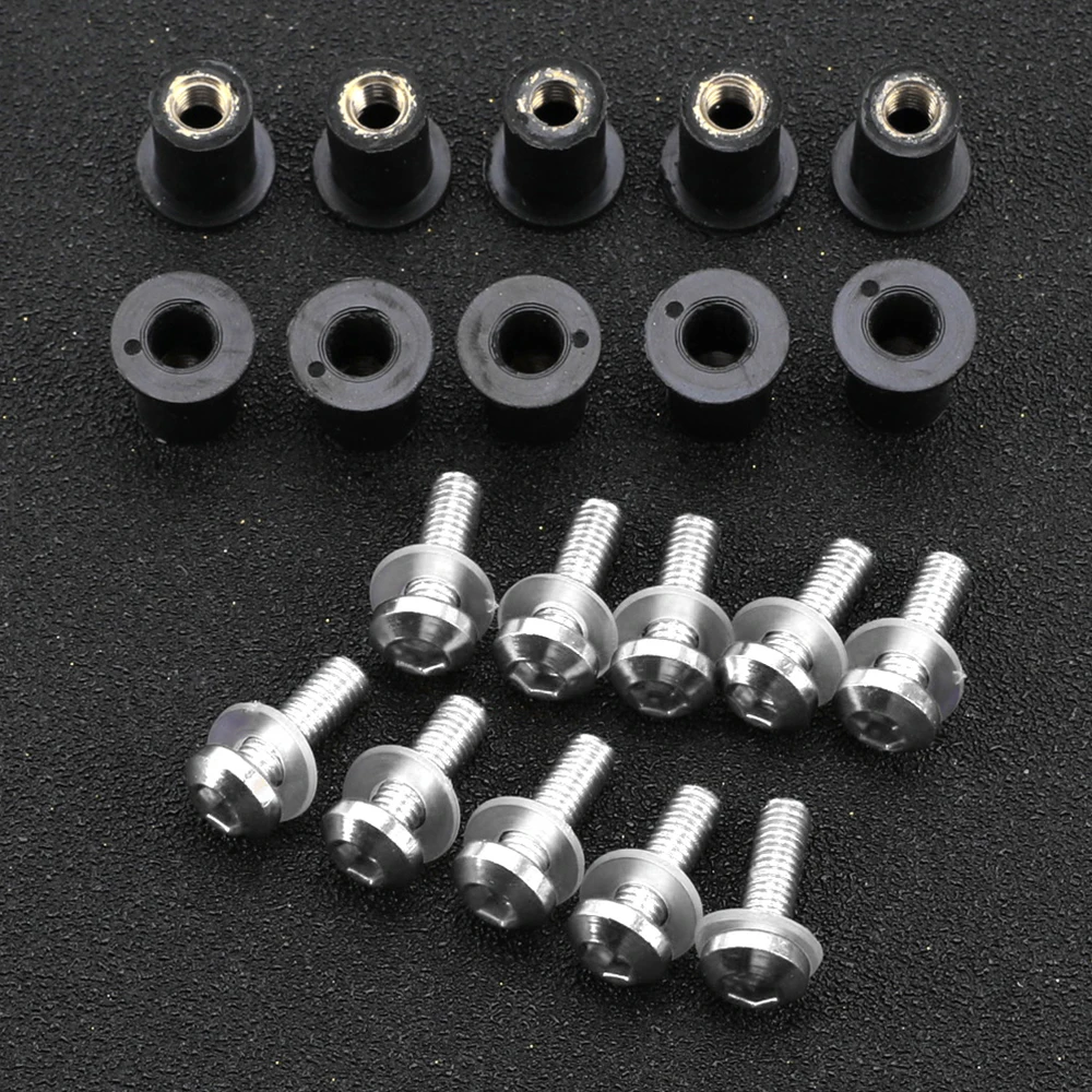

Motor M5 Fastener Nuts Windscreen Windshield Screw Mounting Bolts FOR Kawasaki GTR KLE KLV 250 400 500 1400 1000 J300 LAKOTA 300