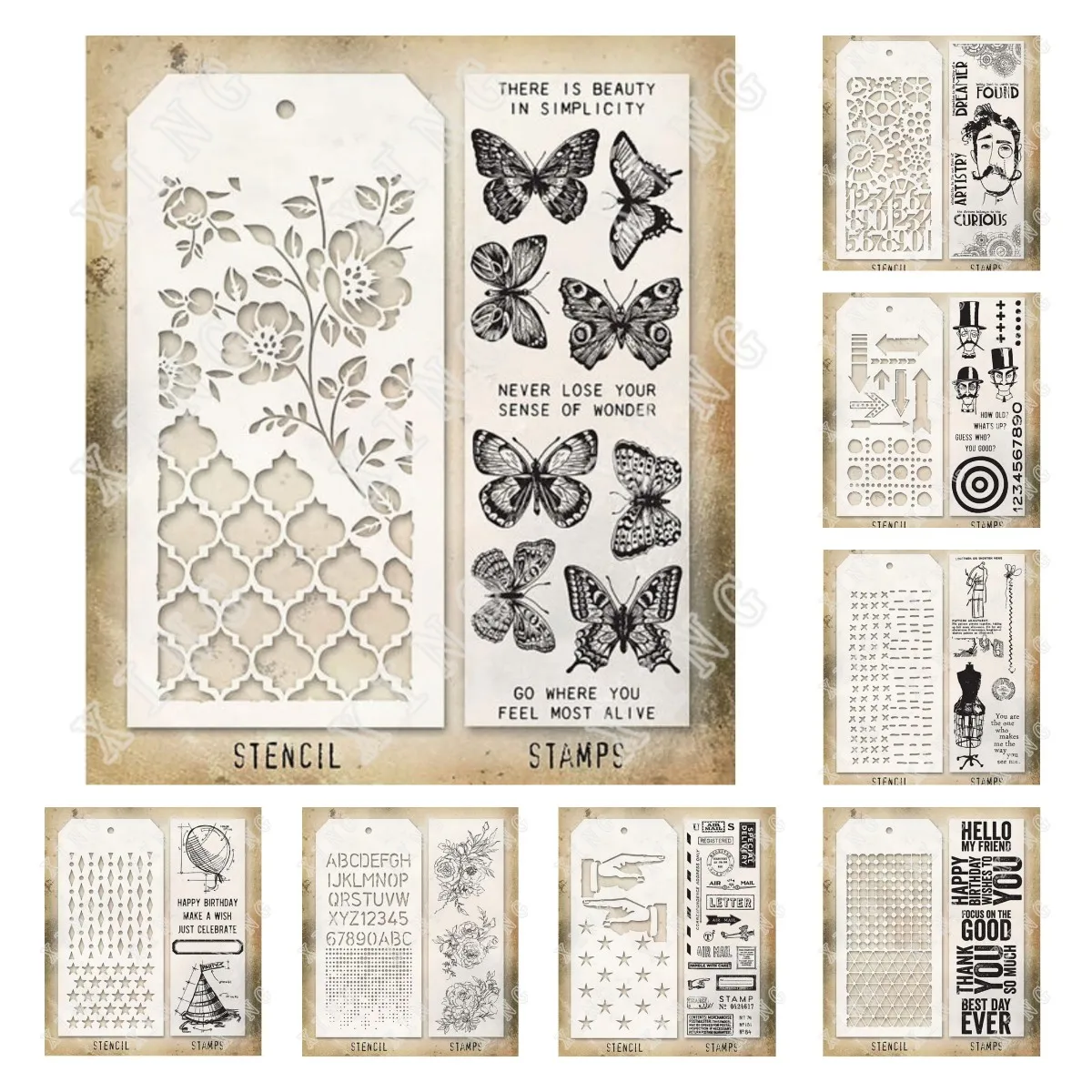 

New Diamond Dot and Stars Clear Stamps Stencil Scrapbook Diary Decoration Stencil Embossing Template Diy Greeting Card Handmade