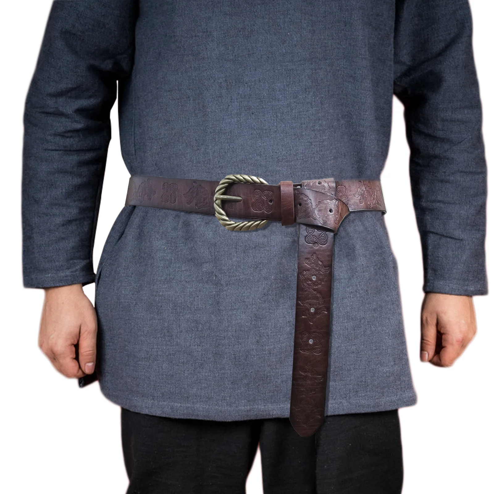 

Viking Fenrir Embossed Belt Medieval Vintage Knight Belt COSPLA Stage Costume Props Accessories