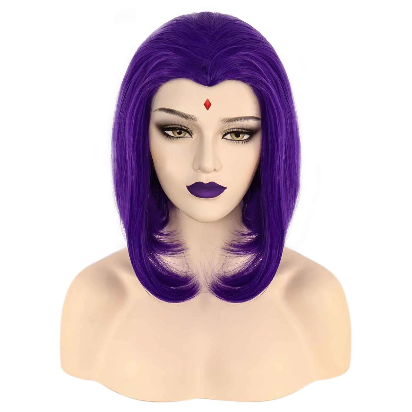 ANOGOL Короткий прямой синтетический парик для косплея Rachel Rose DC Comics Рождество