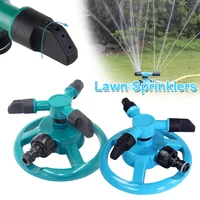 lawn water sprinkler 360 degree automatic rotating garden sprinklers water sprinkler irrigation system with 3 adjustable nozzles