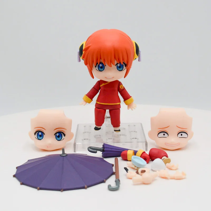 Фото # 2458 Фигурка аниме Gintama Shimura Shinpachi # Фигурка Кагуры 2462 # Фигурка Саката Гинтоки 2420, Коллекционная модель куклы, игрушка №4