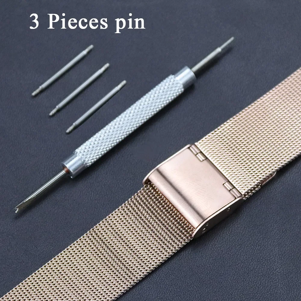 Watch band 8mm 10mm 12mm 14mm 16mm 18mm 20mm 22mm 24mm Rose gold 304 stainless steel Mesh Replacement for smart watches