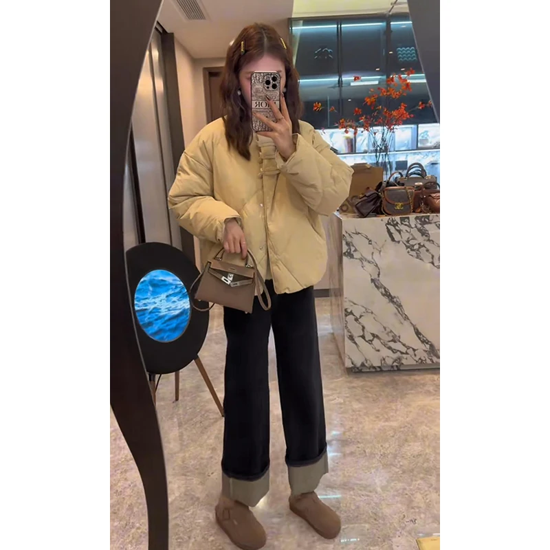 Осень-зима 2024 новый высококачественный кардиган с пряжкой куртка на хлопковой