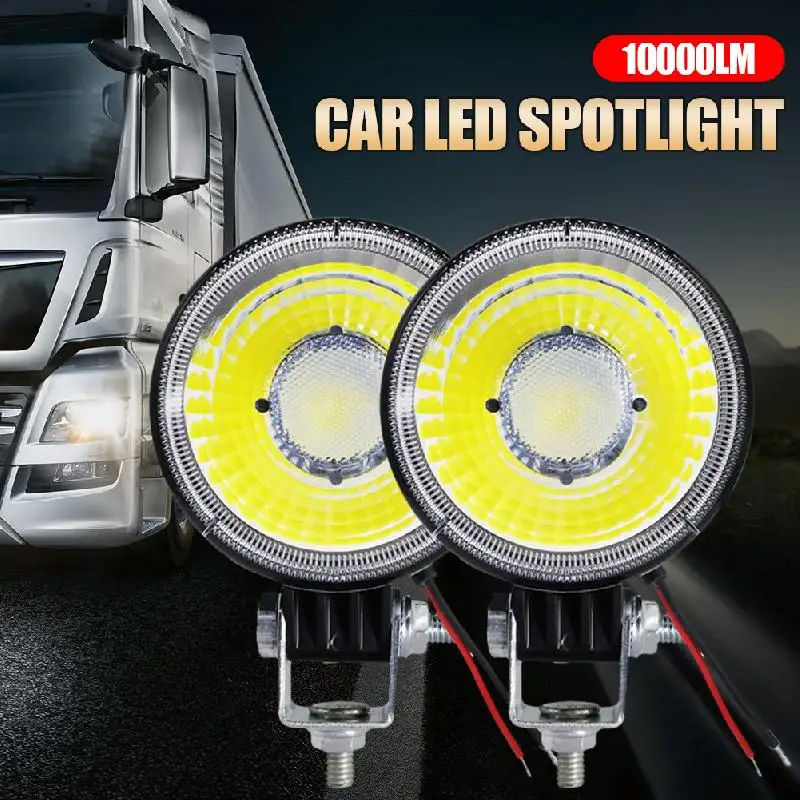 

60W LED COB Aluminum Alloy Work Light LED Headlight Super Bright Pod Light Spotlight For Motorcycle Trucks Trailers 4x4 Off Road