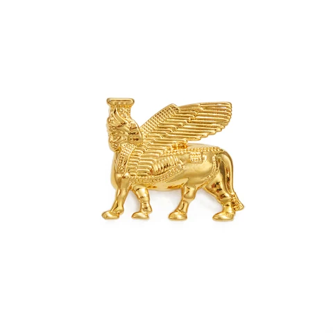 Anniyo асхур лама, брошь Lamma с крылатым ламасу-это ассирийское защитное ювелирное изделие Deity с золотым и серебряным покрытием #346606
