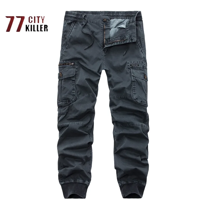 

New Casual Men's Pants Jogging Cotton Trousers Fashion Streetwear Multi-pocket Men Army Tactics Overalls Pantalones Plus Size