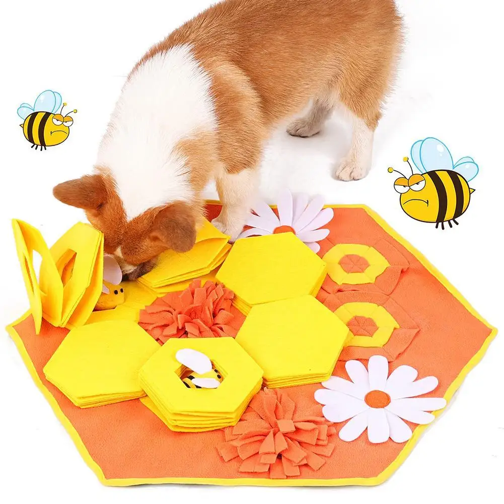 

Pet Dog Snuffle Mat Pet Sniffing Training Blanket Detachable Pad Dog Mat Relieve Stress Nosework Puzzle Toy Nose Pad Pet Supplie