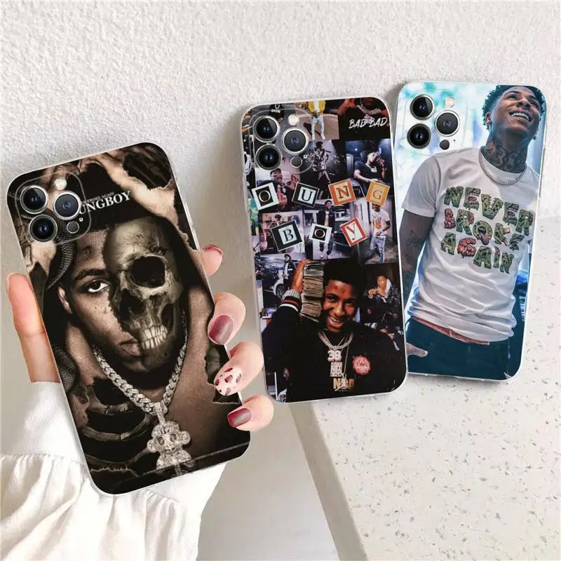 

Youngboy Never Broke Again Phone Case For iPhone 14 13 12 11 Pro Max XS X XR SE 2020 6 7 8 Plus Mini Transparent Shell