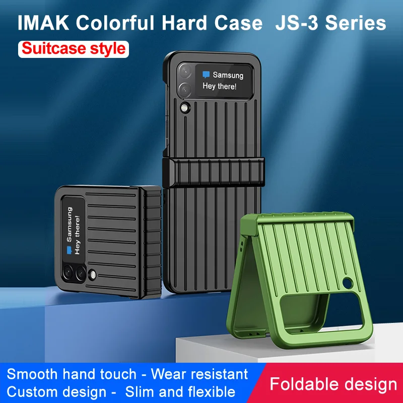 

Colorful Hard For Samsung Z Flip 4 5G Case Flip4 Foldable Wear Resistant Camera Screen Protection Shockproof Suitcase Style