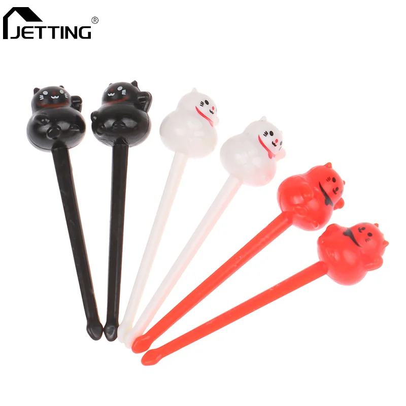 

6Pcs/set Mini Fruit Fork For Children Animal Food Picks Cute Food Bento Box Decor Reusable Cartoon Children Snack Cake Dessert