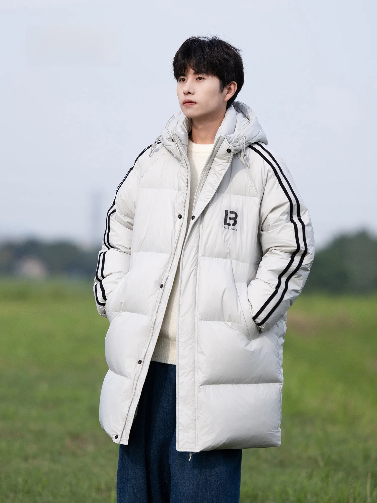 MTVO Maiou пуховик средней длины мужской зимний новый трехстойкий утепленный теплый