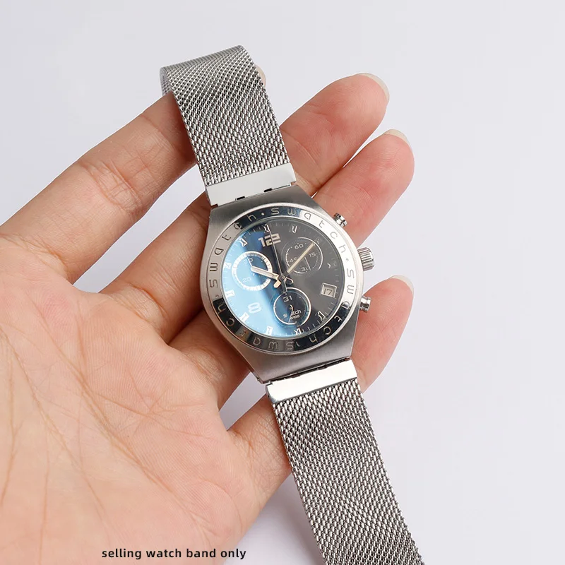 17mm 19mm 20mm New Milan breathable mesh belt watch band For Swatch stainless steel strap men women Replace bracelet Accessories