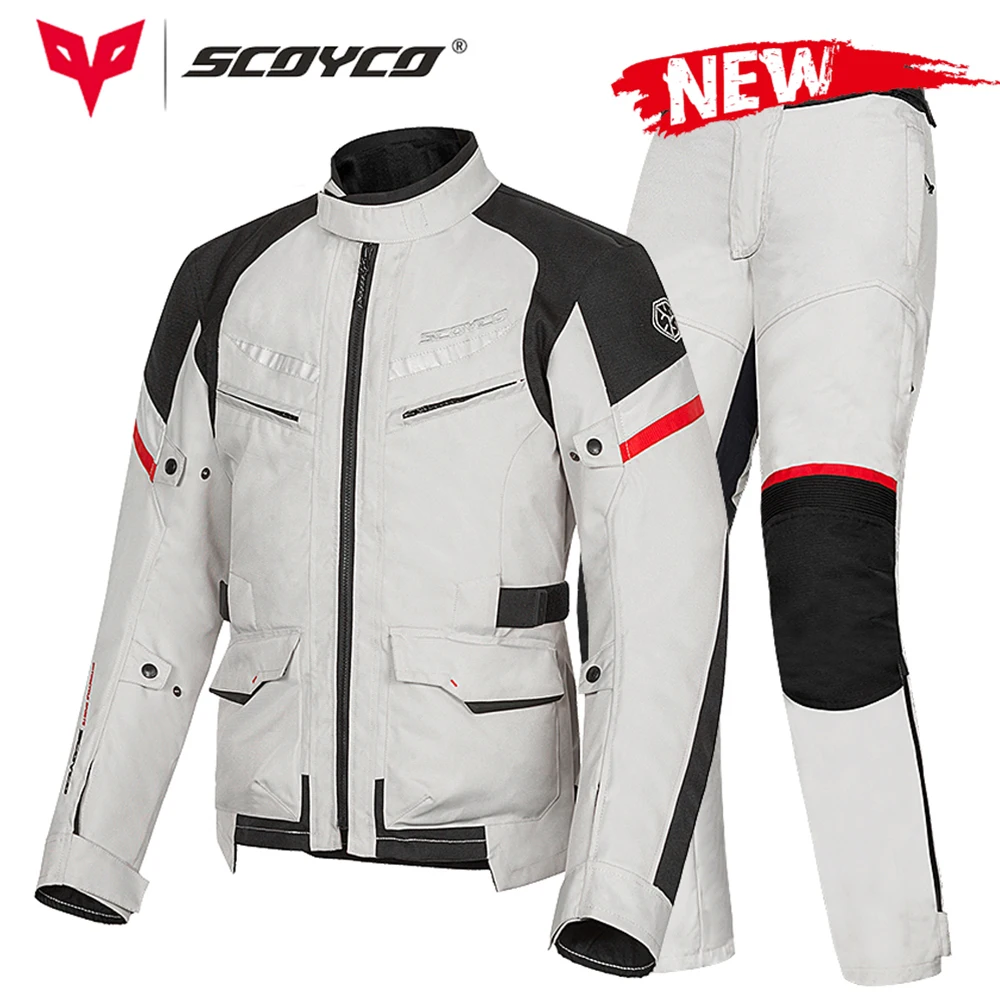 

SCOYCO Motorcycle Jacket Men Women Jaqueta Motocross Jacket+Ptans Moto Jacket Waterproof With Removeable Linner NEW For 4 Season