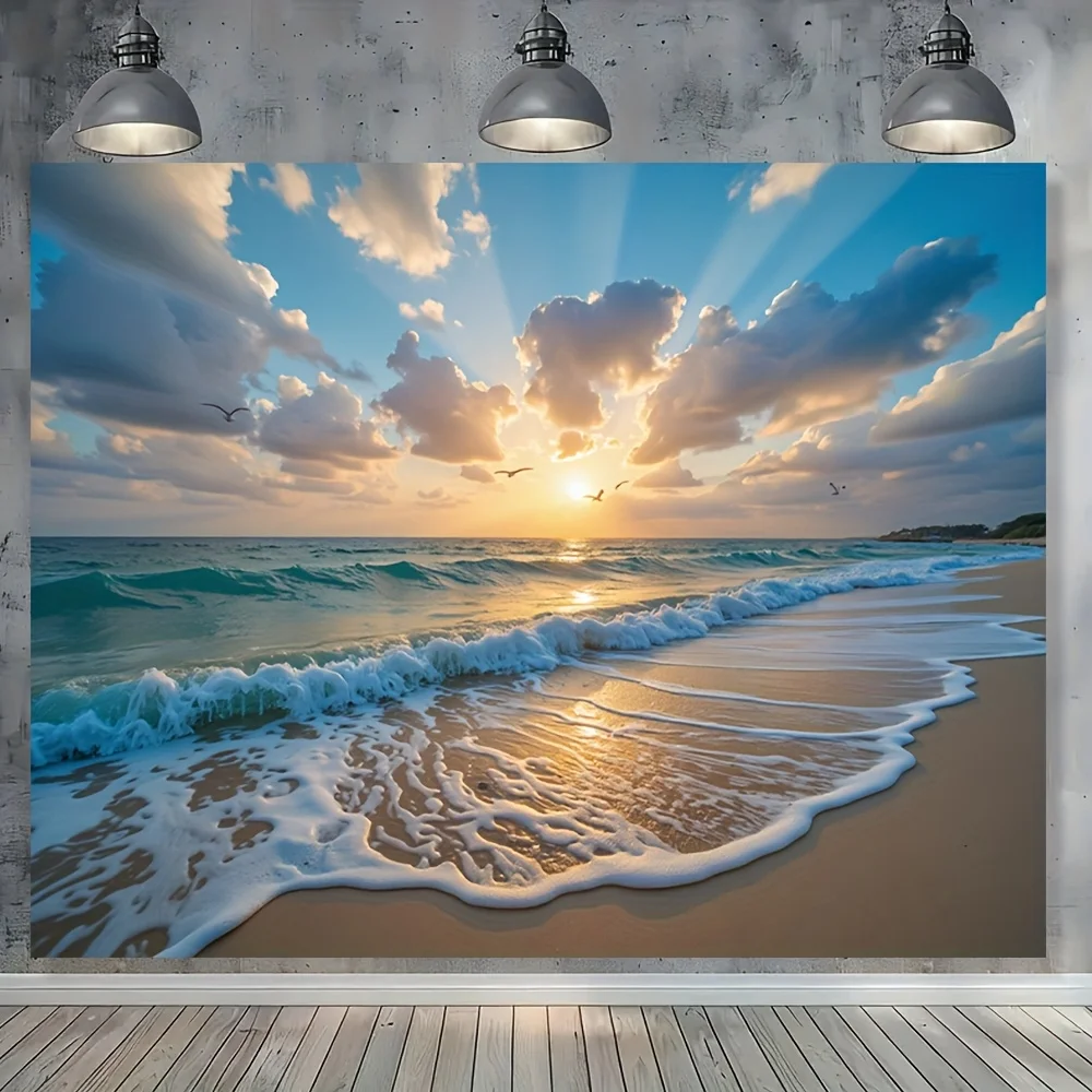 

Настенное панно Ocean Sunset Beach из полиэстера