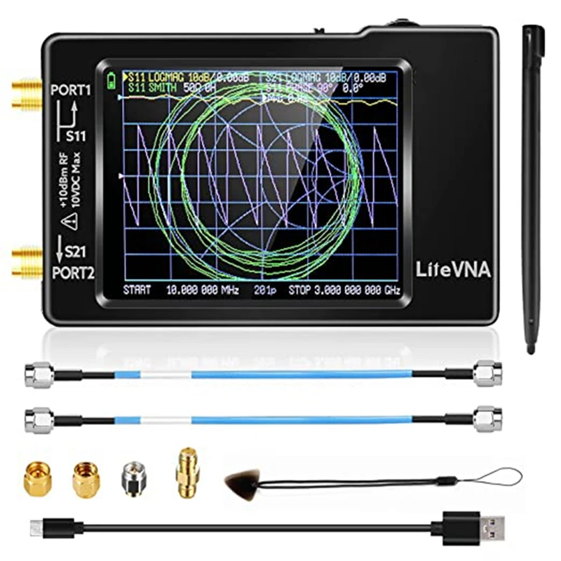 

Retail Litevna 50Khz-6.3Ghz Vector Network Analyzer,2.8 Inch With Microsd Slot Support Data Storage,Measuring S Parameters HF