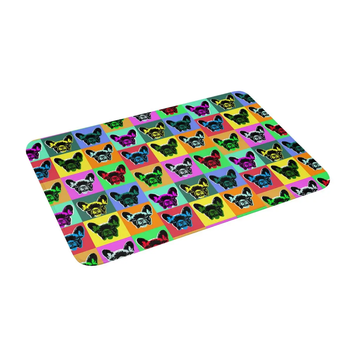 

Colorful Dog 24" X 16" Non Slip Absorbent Memory Foam Bath Mat for Home Decor/Kitchen/Entry/Indoor/Outdoor/Living Room