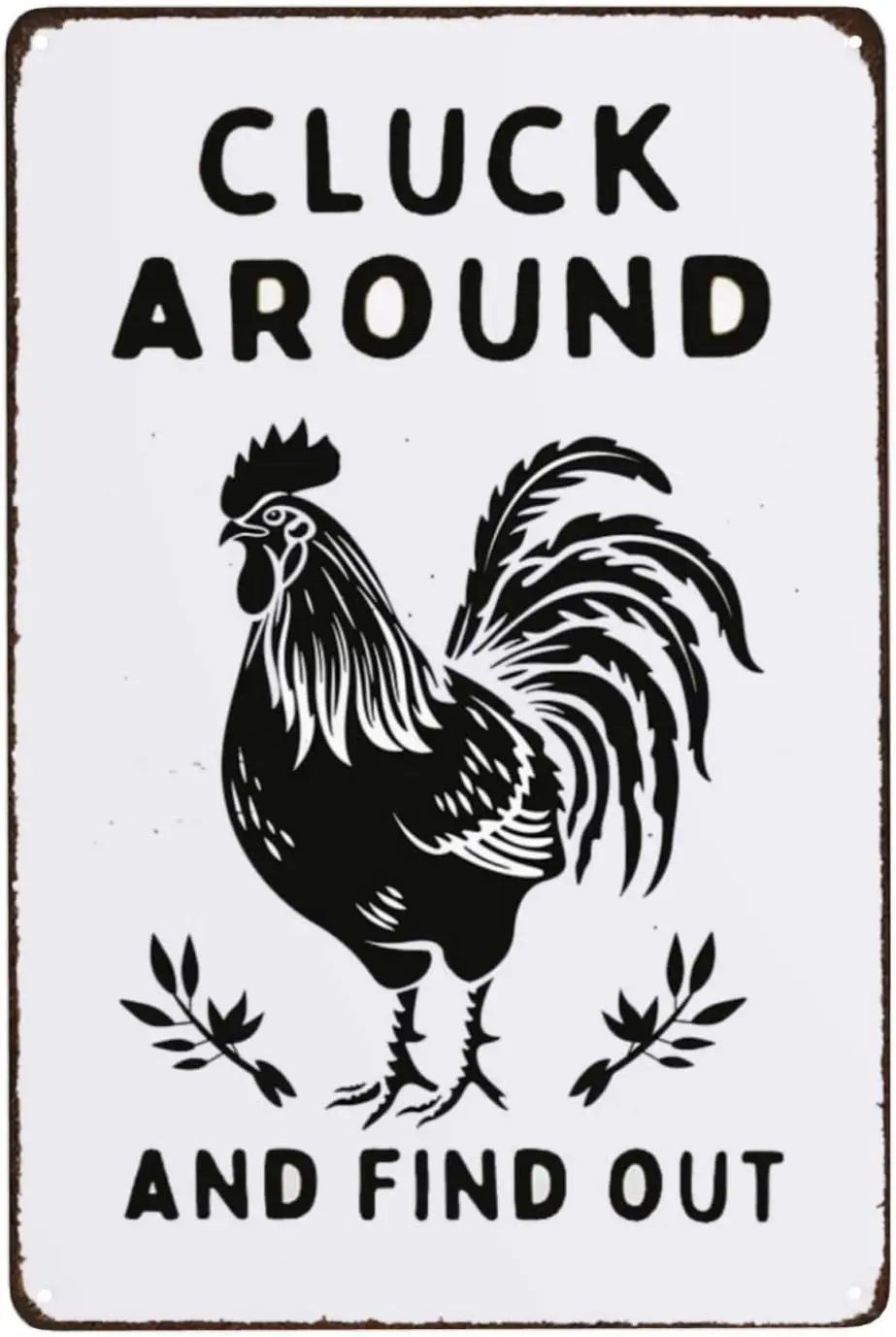 Chcken Coop Sgns Vntge Metl Tn Frm House Decor Ktchen Sets for Home Decortons ccessores nd D