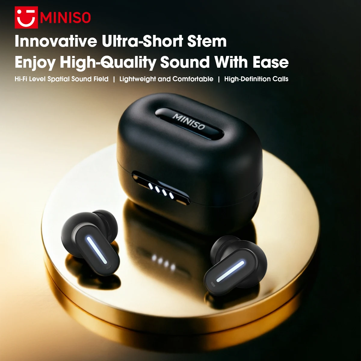 Фото Беспроводные Bluetooth-наушники MINISO MS132 TWC для офиса и путешествий, с шумоподавлением ENC, низкой задержкой при звонках, спортивные внутриканальные наушники №2