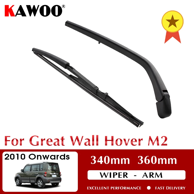 

KAWOO Car Rear Wiper Blade Blades Back Window Wipers Arm For Great Wall Hover M2 Hatchback 2010 Onwards 340mm Windscreen Wiper