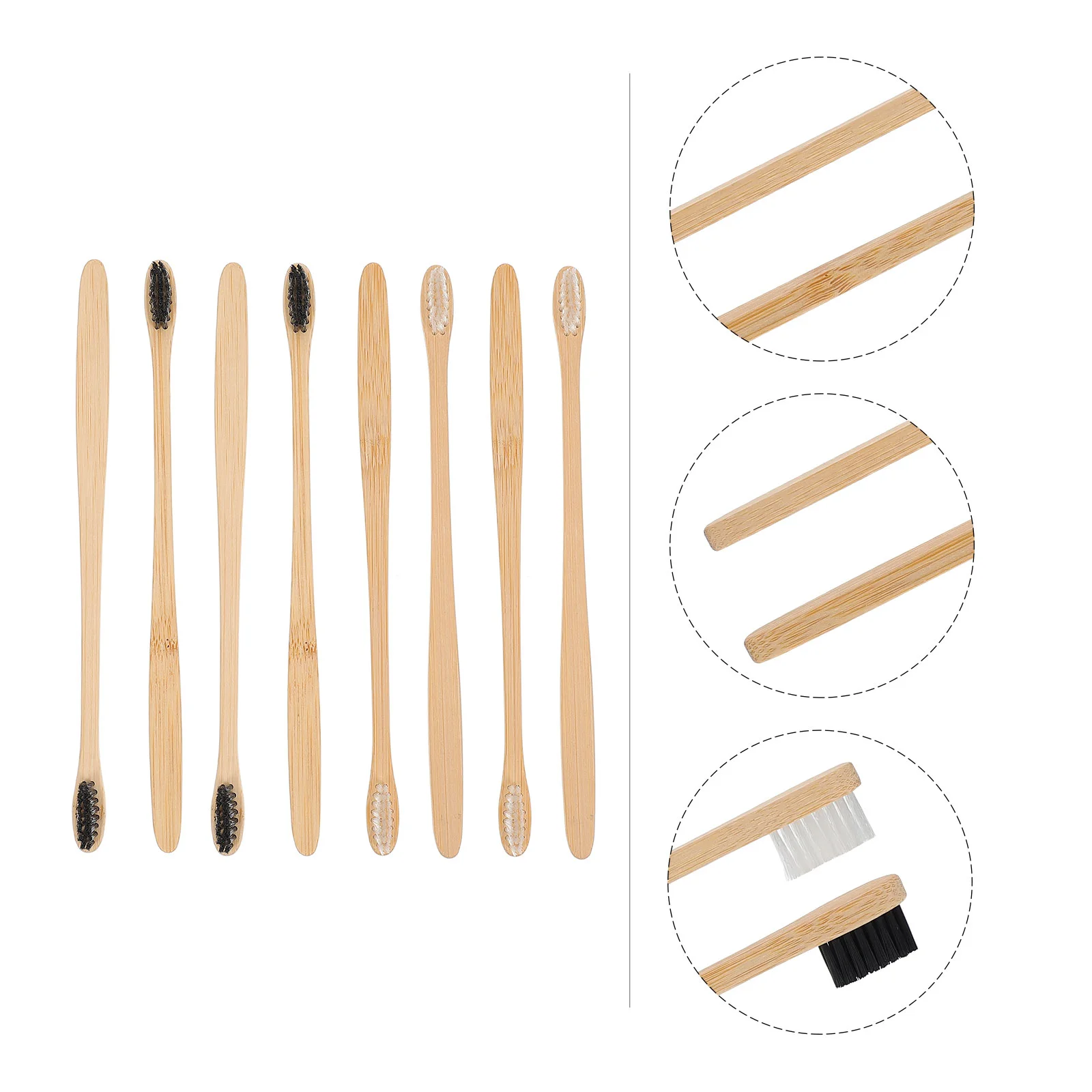 20 шт. бамбуковая зубная щетка с маленькой головкой дорожные зубные щетки гаджеты