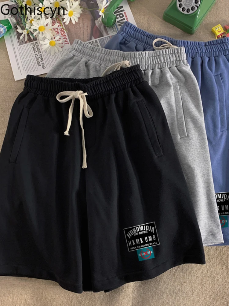

Gothiscyn Basketball Men Shorts Five Point Wide Leg Pants Women Casual Loose Summer Outerwear Couple American Harajuku Bottom