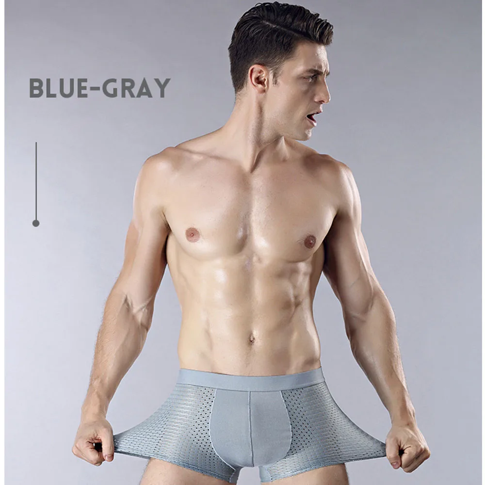 Men's Panties Men Underwear Boxershorts Men Boxer Men Ropa Interior Hombre Calzoncillos Breathable Hombre Bamboo Hole Large Size