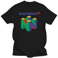 nintendo n64 logo apparel t shirt l black casual plus size t shirts hip hop style tops tee s 2xl fashion t shirt brand