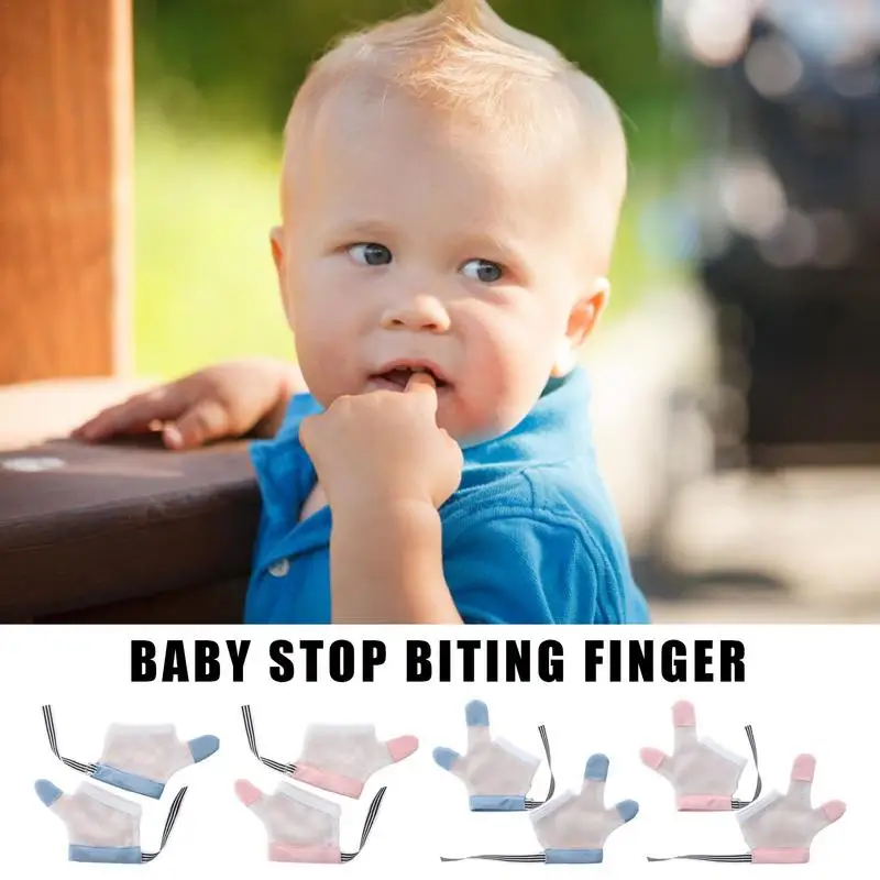 

1 Pair Bite-Resistant Thumb Sucking Guard Breathable Stop Finger Guard For Baby Sucker Stopper Adjustable Finger Sucking Stop