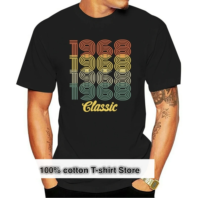 

Camisetas 2020 Retro 1968 Classic 50 years old birthday T shirt men 50th birthday T-shirt father's day present vintage Tee Shirt