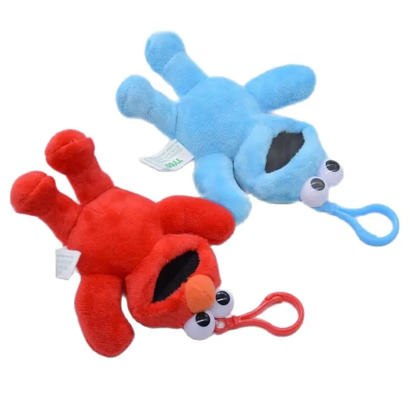 

2 Styles Sesame Street Elmo Plush Toy Keychain Doll Cookie Monster