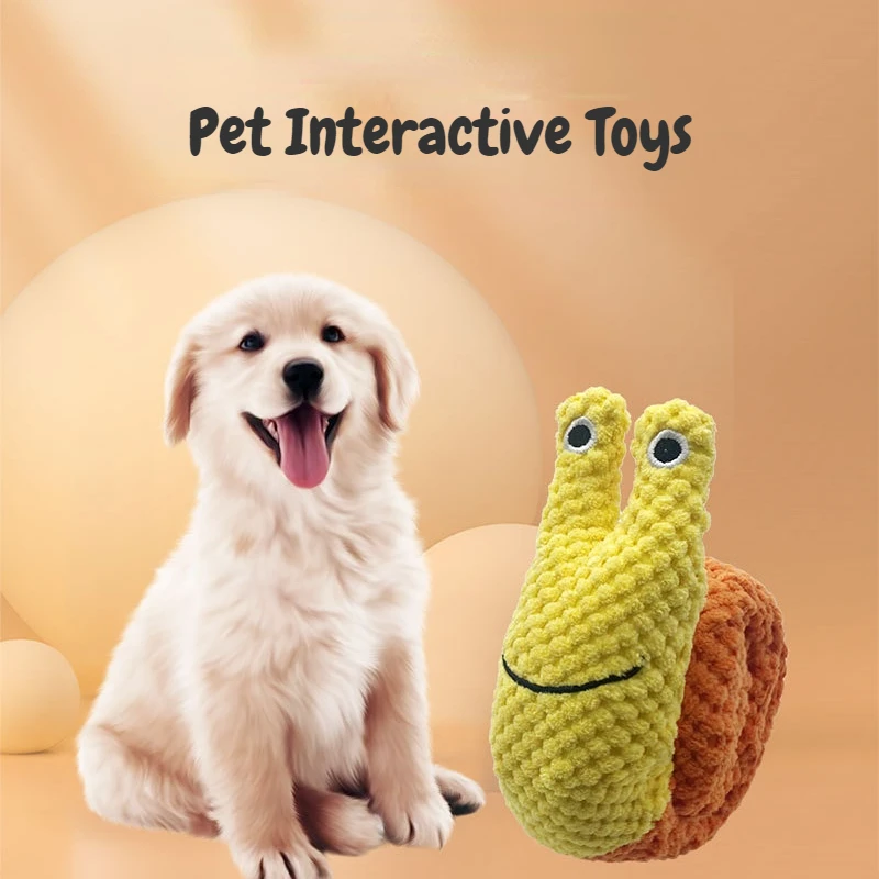 

Snails Pet Dog Cat Puzzle Toy Squeaky Training Decompression Food Hidden Pet Supplies Interactive Puzzle Tooth Cleanning Toy