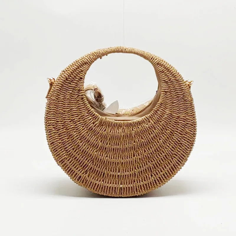 Новая модная круглая соломенная сумка новинка 2022 модный бренд тканая для летнего