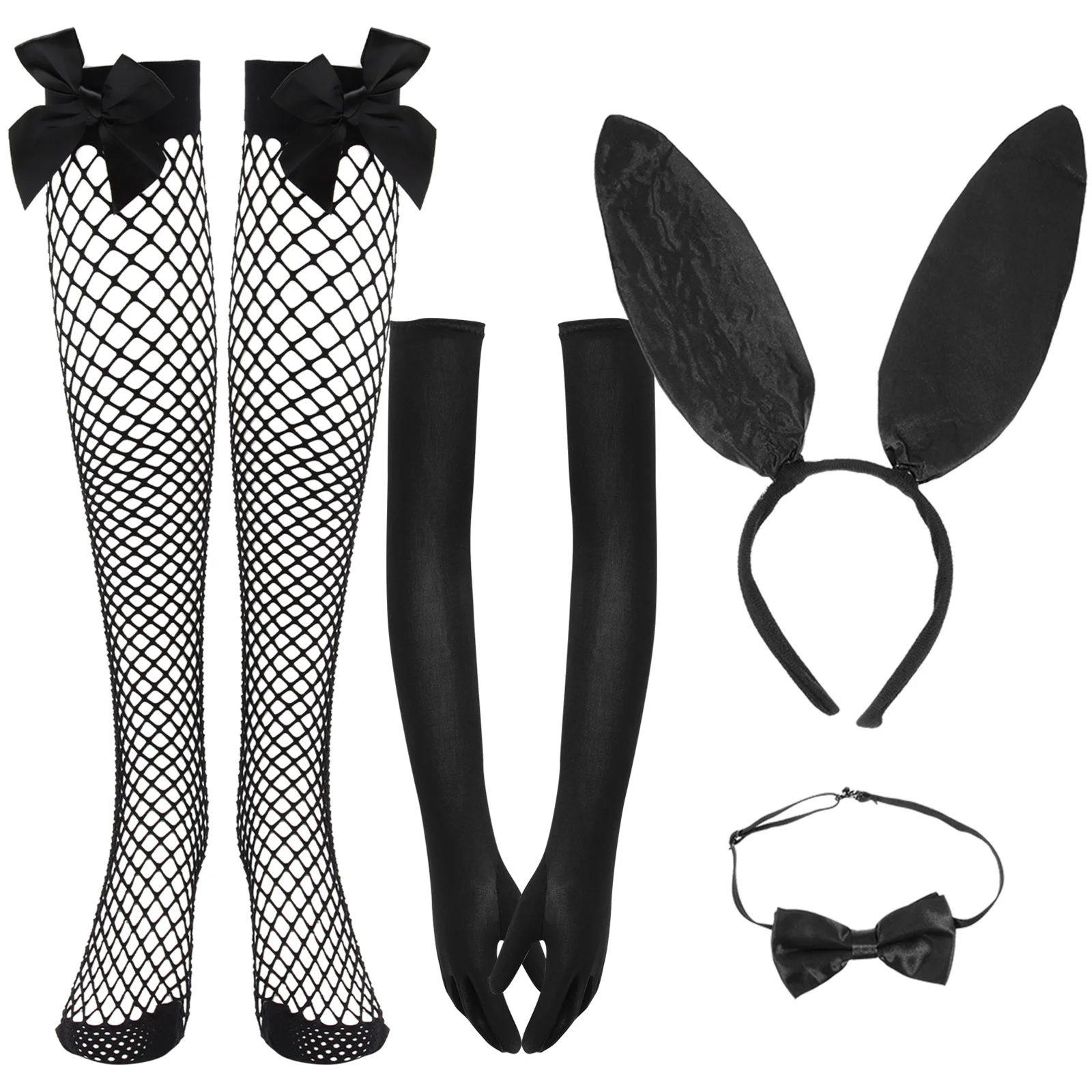 

Stockings Headband Set Halloween Hairband Prop Costume Accessory Headdress Bunny Headwear Decor Cosplay