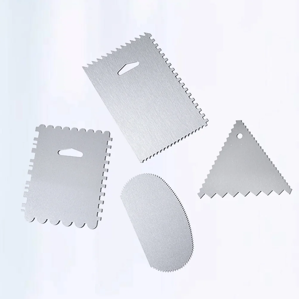 

4pcs Cake Smoother Tool Icing Smoother Cake Polisher Angled Icing Spatula Cake Decorating Tools Frosting Tools