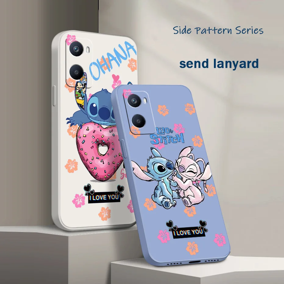 

Flower Stitch Phone Case For OPPO Realme 9i 8i 8 7i 6i 6s 5i C21 C17 C11 C2 Pro Plus Liquid Rope Funda Cover