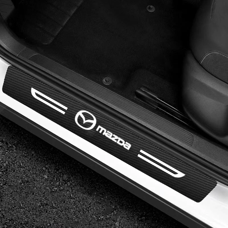 Фото Накладка на порог автомобиля из углеродного волокна для Mazda Speed6 CX5 RX8 323 Atenza MX3 CX3 2 3 626 RX7 Protege Axela, аксессуары №3