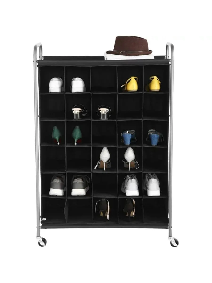 

Органайзер для обуви, 6 ярусов, 30 пар, черные шкафы для обуви