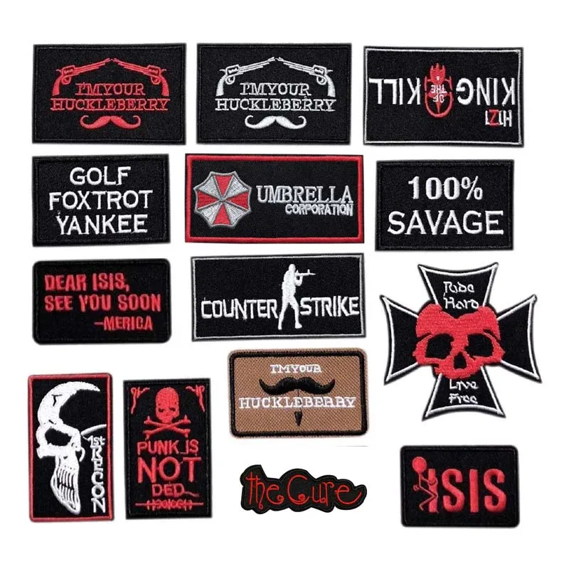 Патчи с надписью Umbrella Corporation патчи вышивкой панк-рок-группа плавкие наклейки для