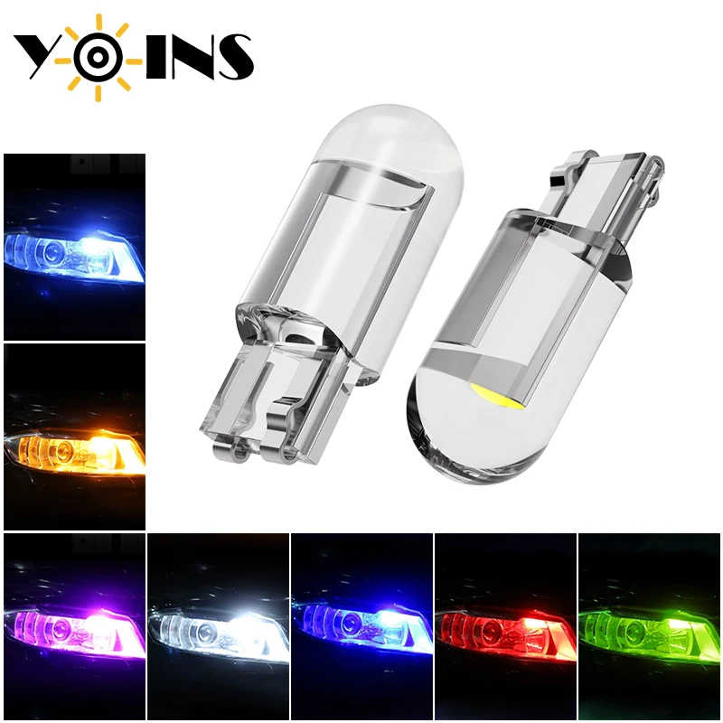 

1/2/4/10/20pcs T10 W5W LED Bulbs 194 168 178 2825 COB Car Wedge Dome Map Lamp Auto Side Marker Clearance License Plate Light 12V