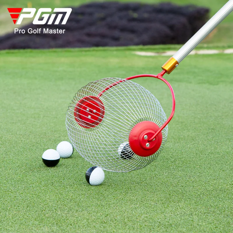 PGM Golf Ball Picker Pick Up Tennis Ball Freely Retractable 3-section Ball Pick-up Cage Roller Golf Training Accessories Aids